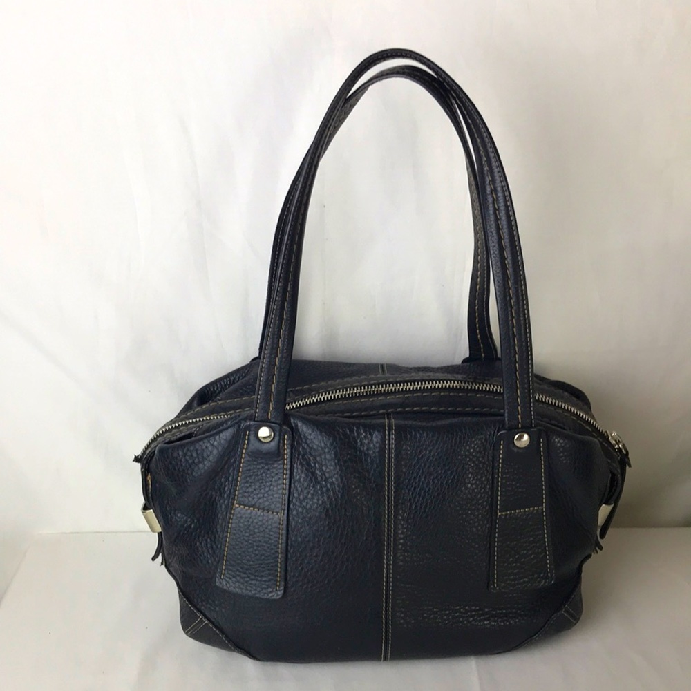 Hogan black pebbled leather shoulder bag